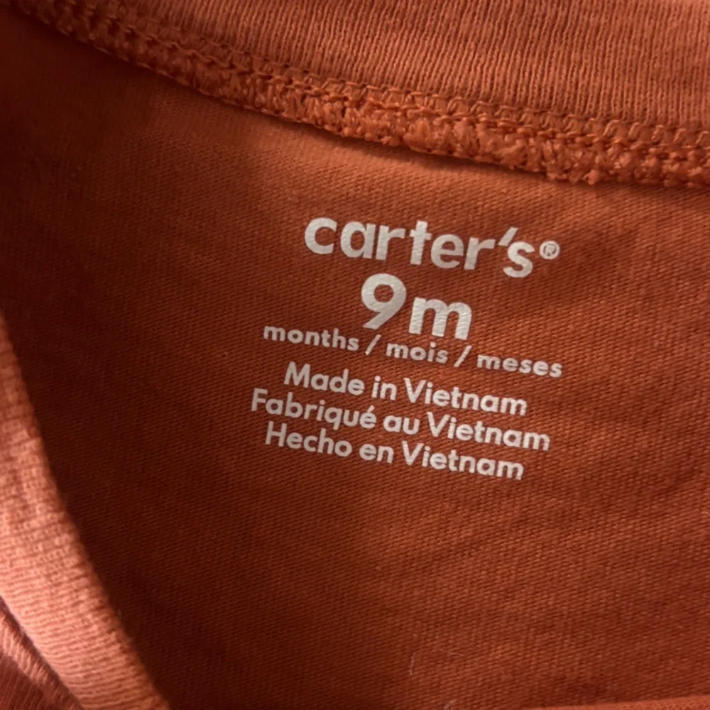 Carter's Rust Long Sleeve Bodysuit Onsie Nana’s Grandma House Love 9mo
